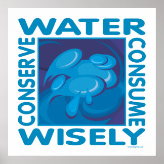 Poster Conserver l'eau - Utiliser judicieusement