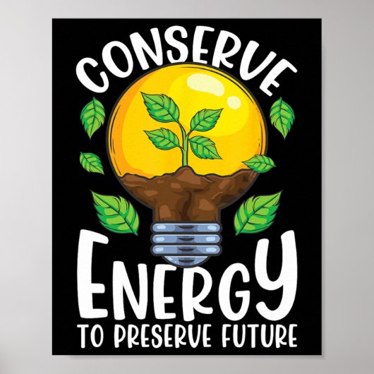 Poster Conserver l'environnement vert de l'arbre d'ampoul (Devant)
