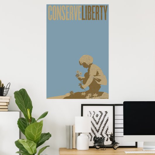 Poster Conserver l'impression Liberty (Bureau à domicile)