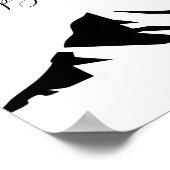 Poster Conserver Noir Moderne En Simple (Coin)