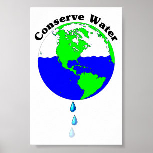 Poster Conservez l'eau