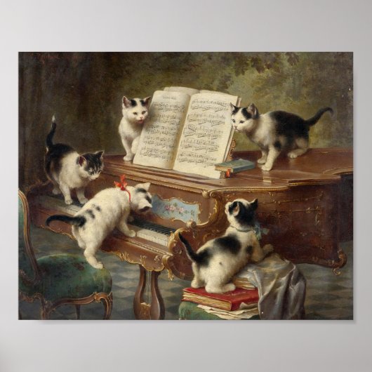 Poster Considérant des chatons | Carl Reichert (Devant)