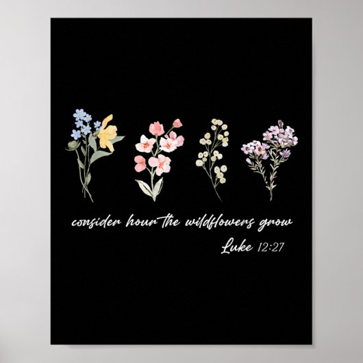 Poster Considérez comment les fleurs sauvages grandissent (Devant)