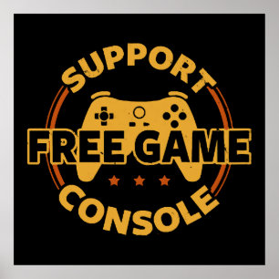 Poster Console de jeu drôle de manifestation de jeu