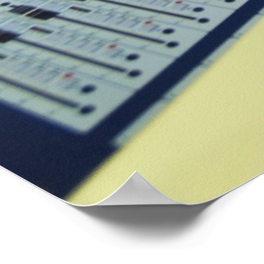 Poster console de mixage audio - carte son (Coin)