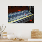 Poster console de mixage audio - carte son (Cuisine)