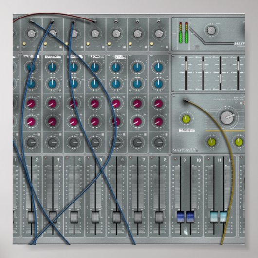 Poster Console de mixage musical (Devant)