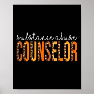 Poster Consommateur en toxicomanie léopard automne automn