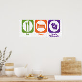 Poster Consommer le sommeil philosophie de l'étude (Cuisine)