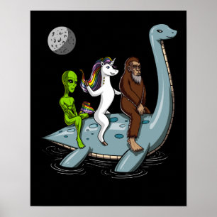 Poster Conspiration Bigfoot Loch Ness Monster Water Ski