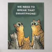 Poster Conspiration drôle de chat contre la surexploitati (Devant)