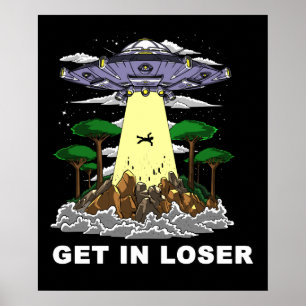 Poster Conspiration étrangère d'UFO de l'espace