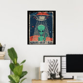 Poster Conspiration spatiale Alien amusante (Bureau à domicile)