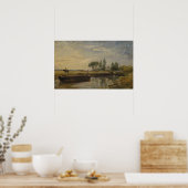 Poster Constable - Barge Below Flatford Lock (Cuisine)
