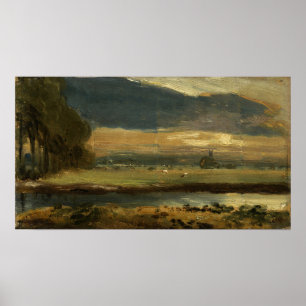 Poster Constable - Dedham Church De Flatford