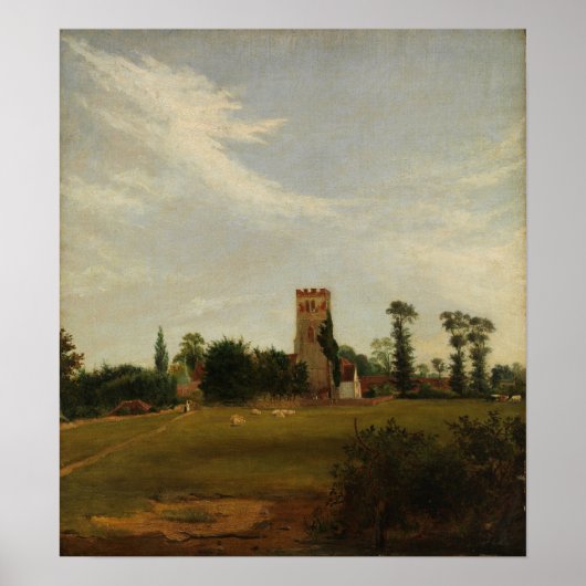 Poster Constable - Église de Tottenham 1830 (Devant)