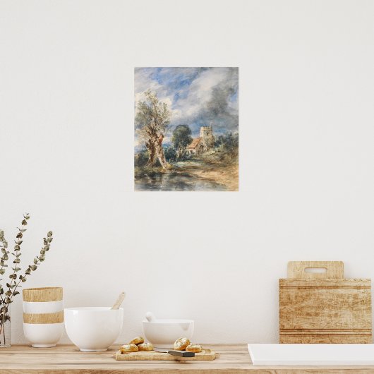 Poster Constable - Église Stoke Poges (Cuisine)