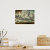 Poster Constable - Étude de nuages au-dessus d'un paysage (Cuisine)