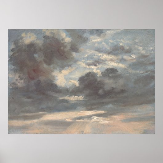 Poster Constable - Étude de nuages Coucher de soleil orag (Devant)