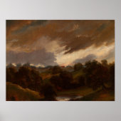 Poster Constable - Hampstead Stormy Sky (Devant)
