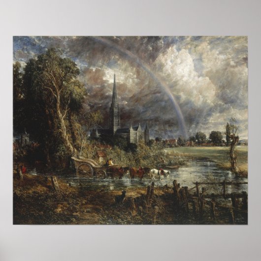Poster Constable - La cathédrale de Salisbury depuis les (Devant)
