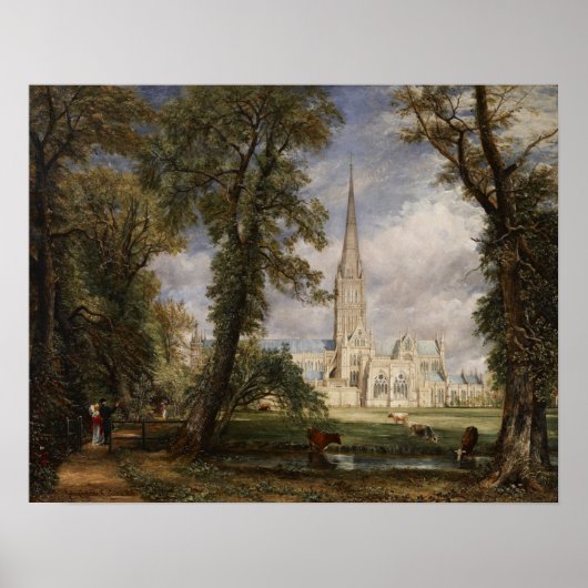 Poster Constable - La cathédrale de Salisbury depuis l'ét (Devant)