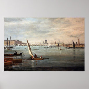 Poster Constable - Le pont de Waterloo 1820