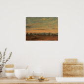 Poster Constable - Paysage de soirée d'été (Cuisine)