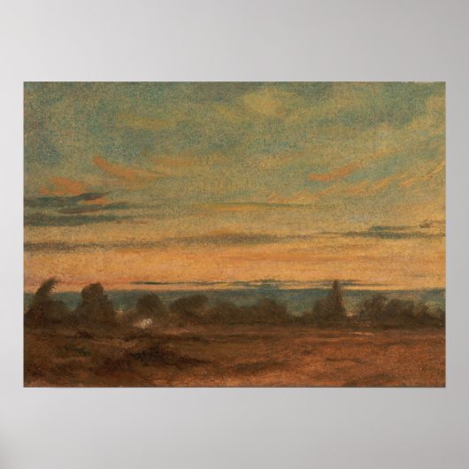 Poster Constable - Paysage de soirée d'été (Devant)