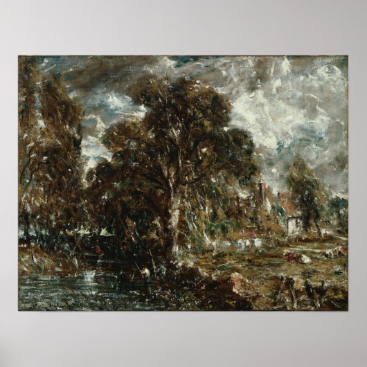 Poster Constable - Sur la rivière Stour (Devant)