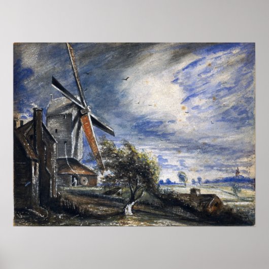 Poster Constable - Un moulin près de Colchester (Devant)