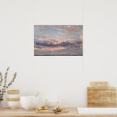 Poster Constable - Une étude de nuage au coucher du solei (Cuisine)