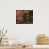 Poster Constable - Une vue à Hampstead par temps orageux (Cuisine)