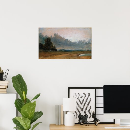 Poster Constable - Une vue sur Hampstead Heath avec Harro (Bureau à domicile)