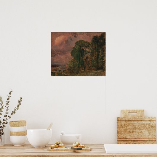 Poster Constable - Vue De Hampstead Stormy Météo (Cuisine)