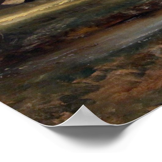 Poster Constable - Vue de la cathédrale de Salisbury (Coin)