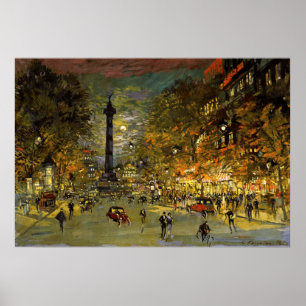 Poster Constantin Korovin : Le Carré de Bastille, Paris