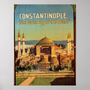 Poster Constantinople, Sainte-Sophie, Istanbul, Turquie