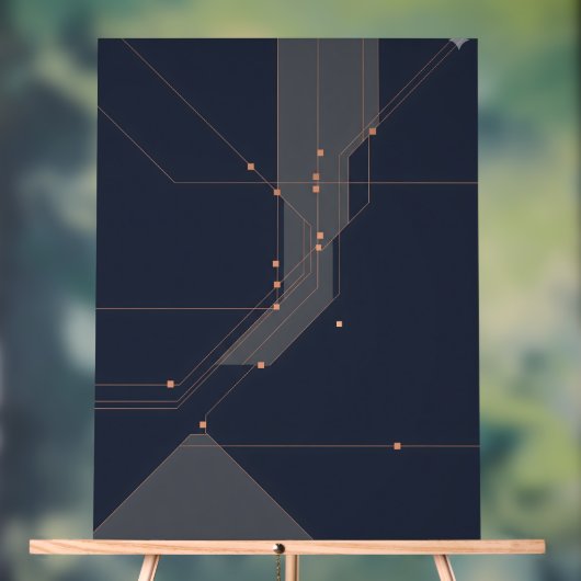 Póster 'Constelación de Código' Acryl Bord (Neutraal)