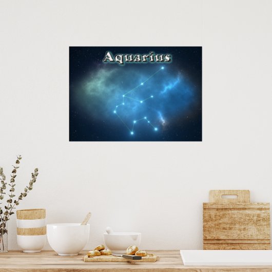 Poster constellation d'Aquarius (Cuisine)