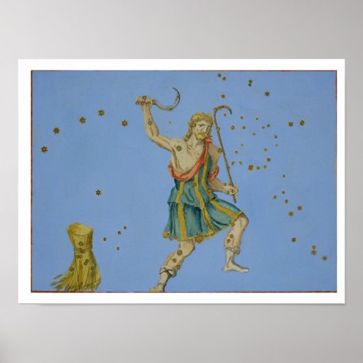 Poster Constellation de Bootes, de 'Uranometria' par Joh (Devant)