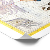 Poster Constellation de Gemini avec Canis Mineure, plaque (Coin)