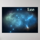 Poster constellation de Leo (Devant)