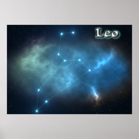 Poster constellation de Leo (Devant)