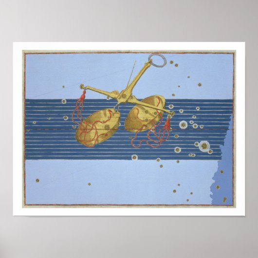 Poster Constellation de Libra, de 'Uranometria' par Joha (Devant)