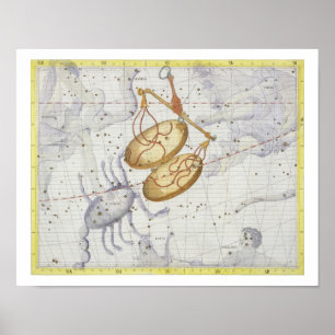 Poster Constellation de Libra, plaque 7 de 'Atlas Coeles
