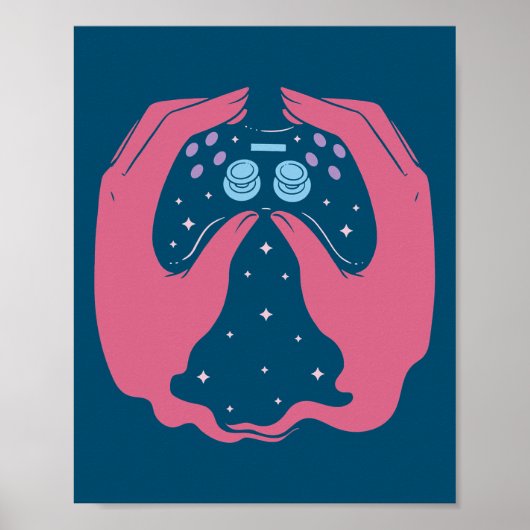Poster Constellation de manette de jeu vidéo (Devant)