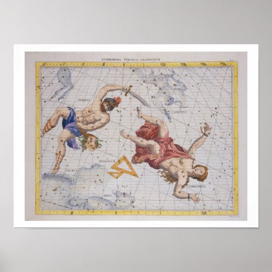 Poster Constellation de Perseus et Andromeda, de 'Atla (Devant)