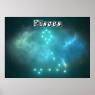 Poster Constellation de pisces