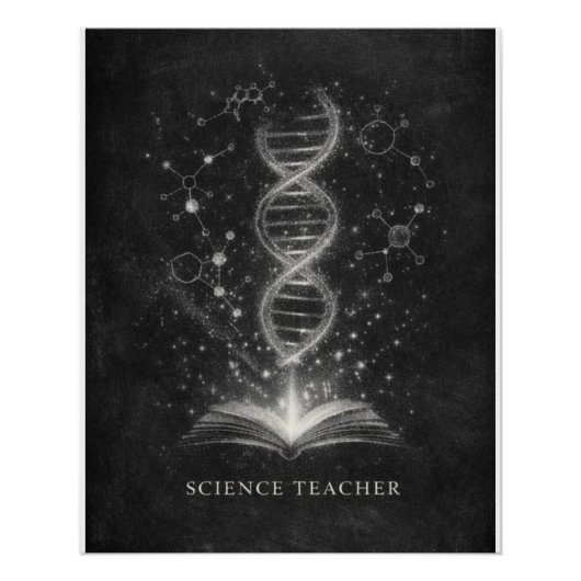 Poster Constellation de poussière de craie pour professeu (Devant)